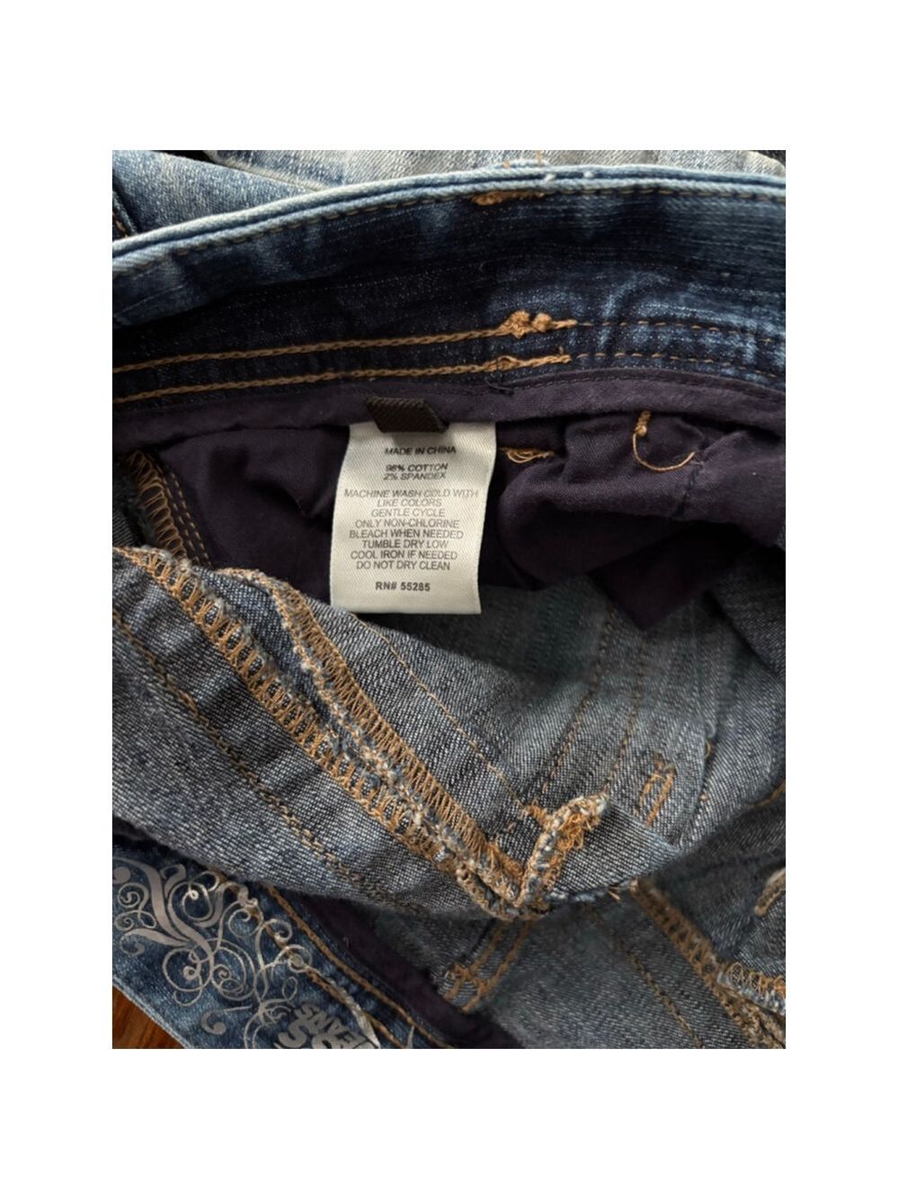 Women's Express Blue Denim Jean Shorts Size 6 - Picture 4 of 5